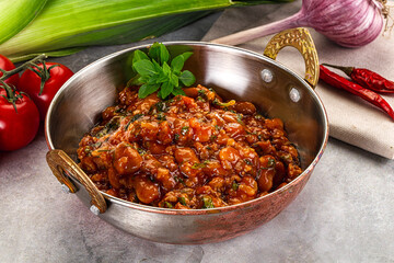Chili con carne with beef and beans