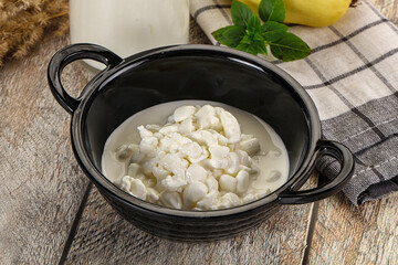 Grain cottage cheese with sour