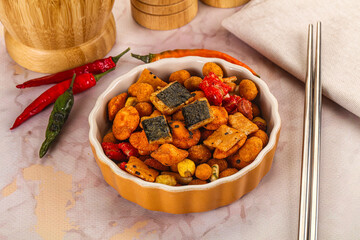 Japanese snack - Chili mame arare cracker