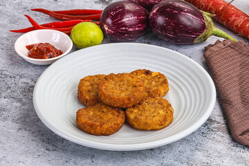 Fried potato crispy golden hash brown