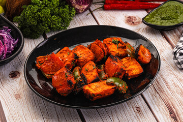 Indian cuisine - spicy chili paneer