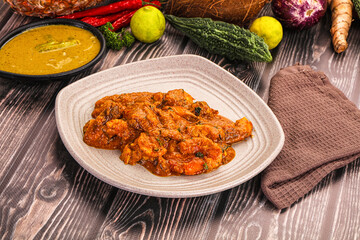 Indian cuisine - Prawns malabar masala