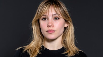 Fototapeta premium Portrait of a young woman with blonde hair.