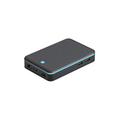 Sleek Modern Portable Power Bank with Multiple USB Ports and LED Indicator