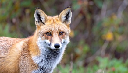 Fototapeta premium Red Fox Portrait, Autumnal Meadow