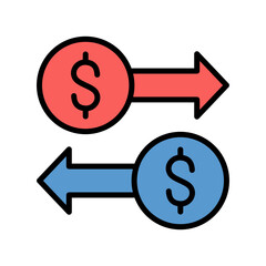 Obraz premium Transaction Icon Vector Illustration Color Version
