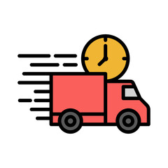 Delivery Icon Vector Illustration Color Version