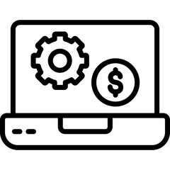 productivity tools icon illustration design with outline