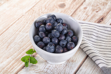 Raw ripe sweet and juicy blueberry