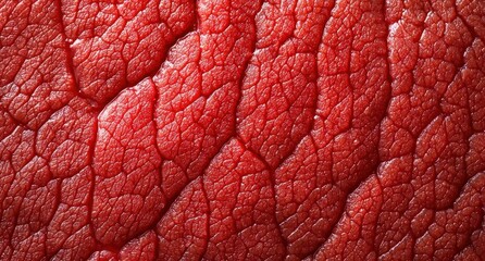 Fototapeta premium Macro texture of fresh raw red meat.