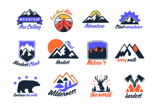 Modern Vector Logos for Adventure and Hiking