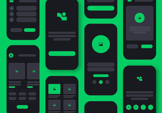Mobile App Wireframe UI Template