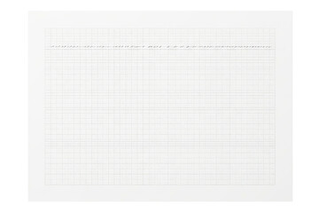 Sheet of blank white graph paper with a precision grid pattern isolated on a transparent background
