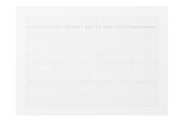 Sheet of blank white graph paper with a precision grid pattern isolated on a transparent background