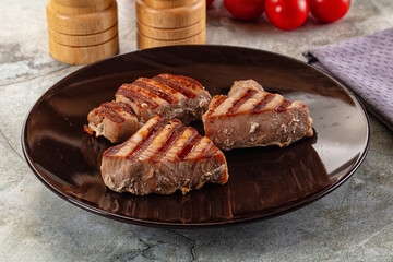 Gourmet Grilled tuna fish steak