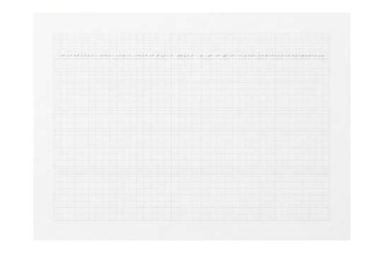 Sheet of blank white graph paper with a precision grid pattern isolated on a transparent background