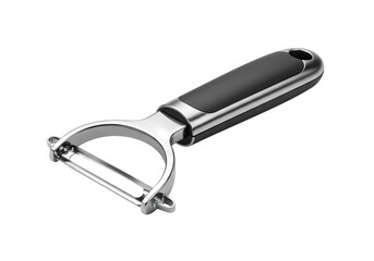 Sleek Modern Vegetable Peeler: Kitchen Tool Detail on white background