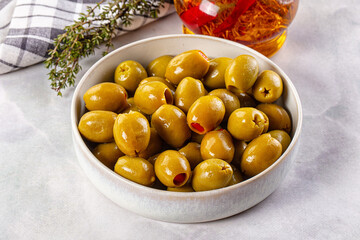 Greek olives stuffed red pepper