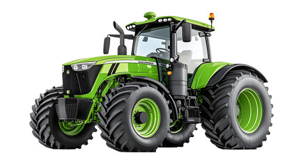Obraz premium Modern farm tractor agricultural machinery illustration isolated on transparent background