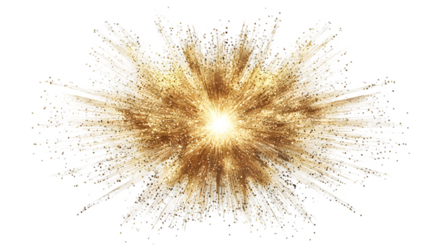 Radiant burst of light with dynamic rays accentuating energy isolated on transparent background