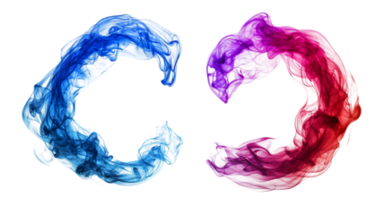 Realistic circle smoke borders isolated on transparent background