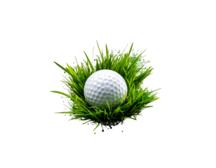 3D rendering of a white golf ball isolated on white background