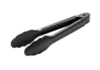 Black Kitchen Tongs: Serving Tongs, Food Tongs, Grilling Tongs on white background