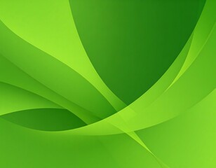 Abstract green background with flowing, layered curves and gradients