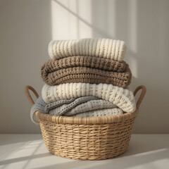 Obraz premium Knitted Sweater Basket.jpg