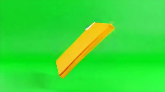 A bright yellow document file floats against a solid green background.