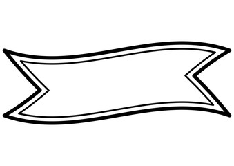 手描き風リボンバナーフレーム