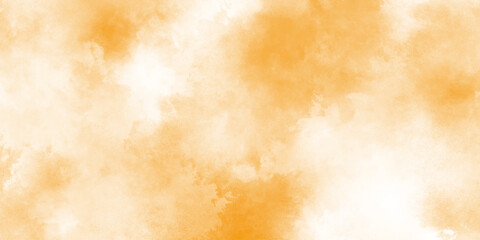 Abstract orange or white watercolor background, Sky in watercolor painting soft textured on wet white paper background, grunge orange background for any design.