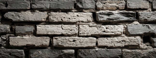 Gray and black brick wall texture