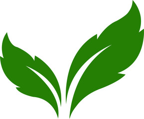 Leaf icon.Leaf sprout icon vector, green leaves plant eco logo symbol simple graphic illustration, vegan fresh herb pictogram shape sign, organic natural healthy logotype.