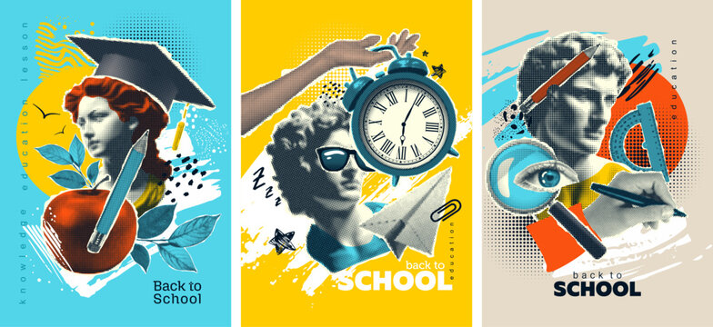 Engaging, Creative SchoolThemed Illustrations in newspaper style Designed Specifically for Education Purposes