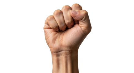 Isolated Clenched Fist Hand Gesture