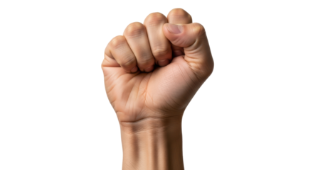 Isolated Clenched Fist Hand Gesture