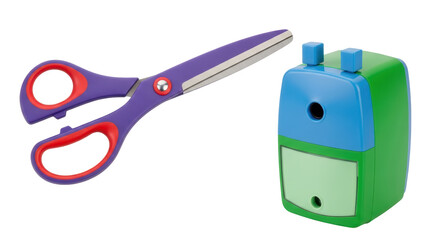 Isolated Scissors with Sharpener