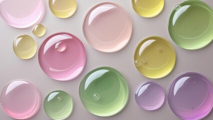 Colorful, translucent circles arranged in a modern, abstract design.