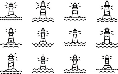 Bundle A Lighthouse On A Rocky Shore With Waves Crashing 