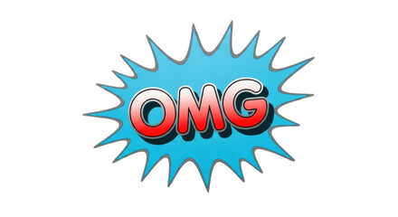 Isolated OMG Speech Bubble