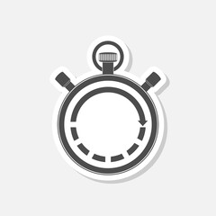 Fast Processing icon sticker isolated on gray background