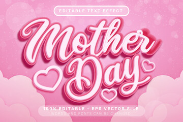 mother day 3d text effect and editable text effect	