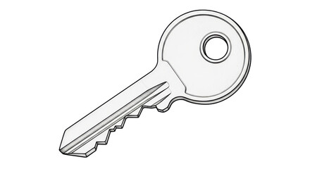 Isolated Metal Key