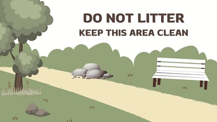 DO NOT LITTER, KEEP THIS AREA CLEAN, CAUTION