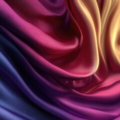 Obraz premium Draped, vibrant, gradient fabric