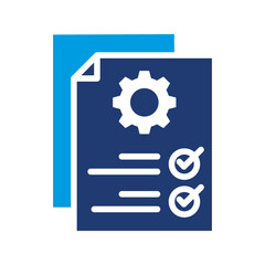 Project Plan Icon Vector Illustration Blue Version