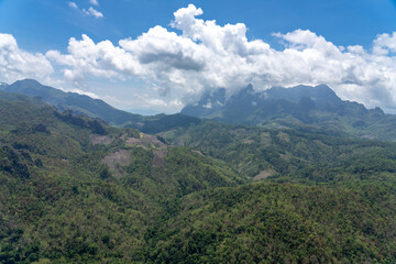 Helicopter flight chiang mai, aerial view