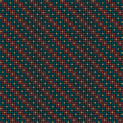 ornament from hand drawn blue, red, yellow pixels. vector seamless pattern. repetitive background. modern decorative art. geometric fabric swatch. continuous design template for textile, home decor