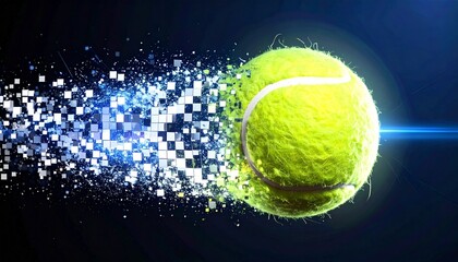 tennis ball and racket